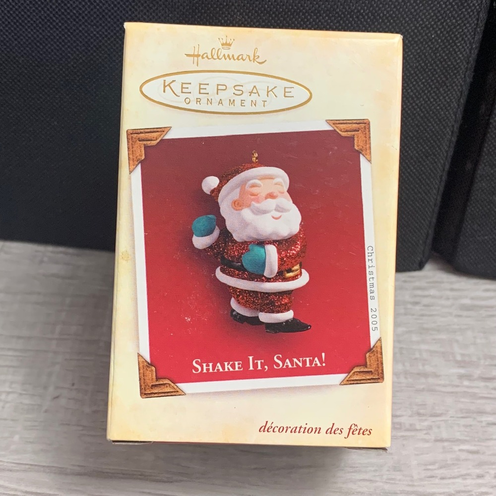 Hallmark Keepsake Ornament 2005 Shake It Santa Christmas Glitter Sharon Visker